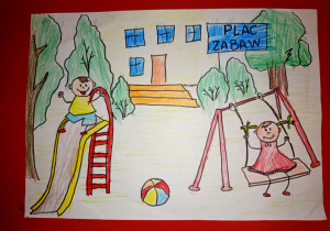Bezpiecznie na placu zabaw - Yana B. z rodzicami