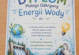 dyplom warsztaty o wodzie