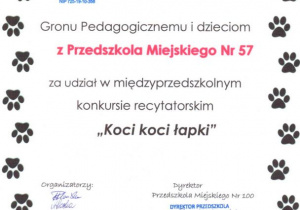 Konkurs "Koci koci łapki"